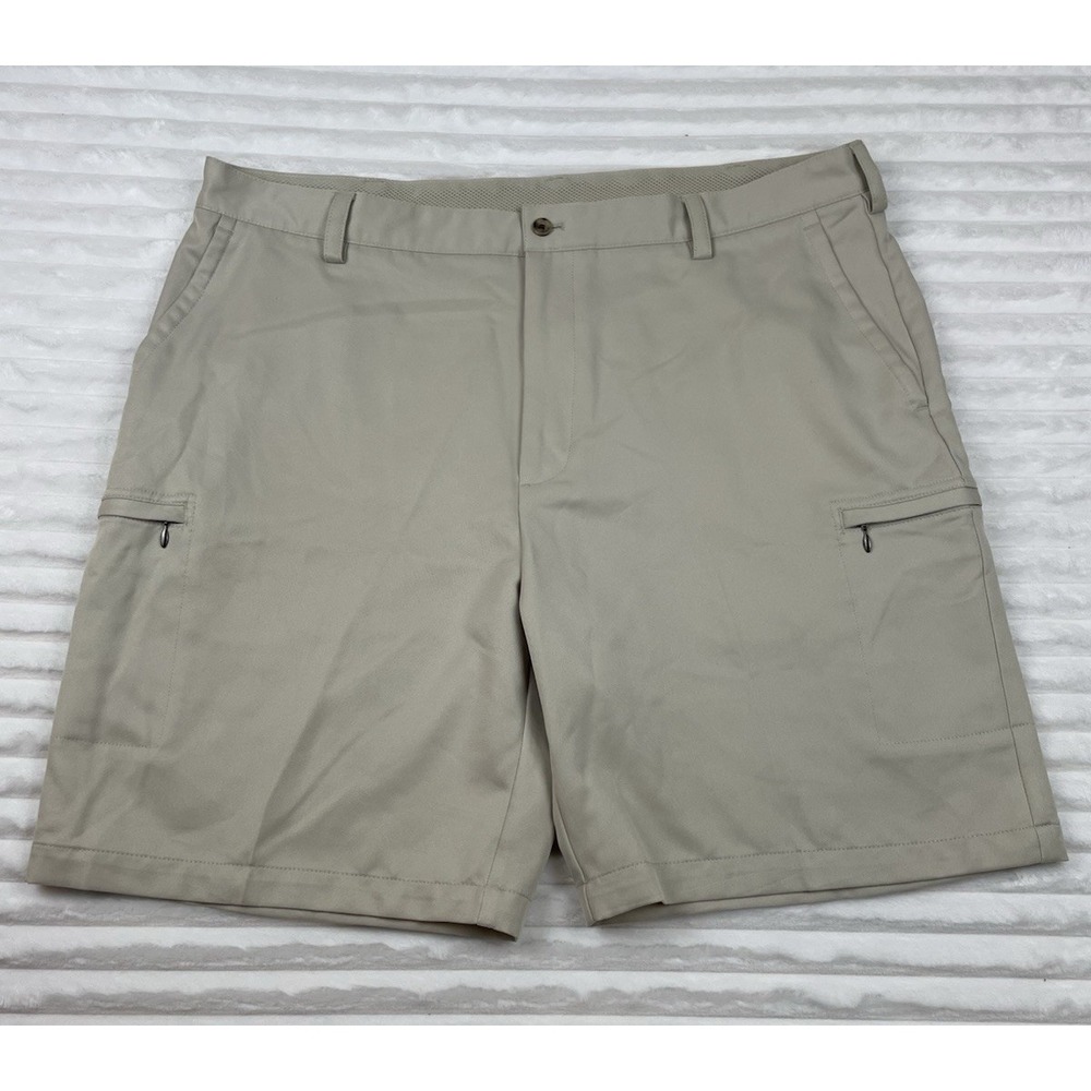 Men's XFG ‎ IZOD Beige Perform X  Golf  6 pocket Shorts Size 42